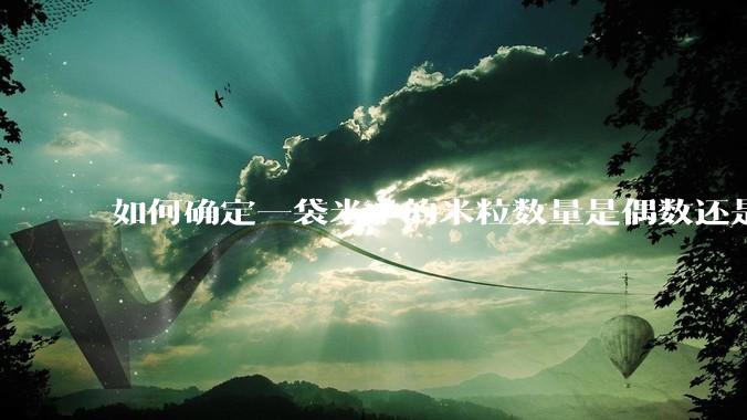 如何确定一袋米中的米粒数量是偶数还是奇数？