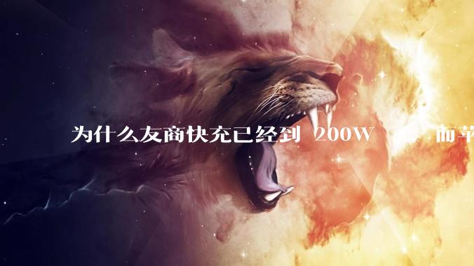 为什么友商快充已经到 200W 了，而苹果最高还是 27W ？影响快充技术的原因可能是什么？