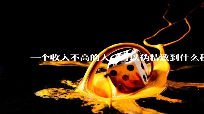 一个收入不高的人，可以伪精致到什么程度？？