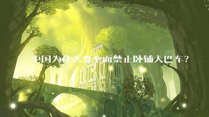 中国为什么要全面禁止卧铺大巴车？