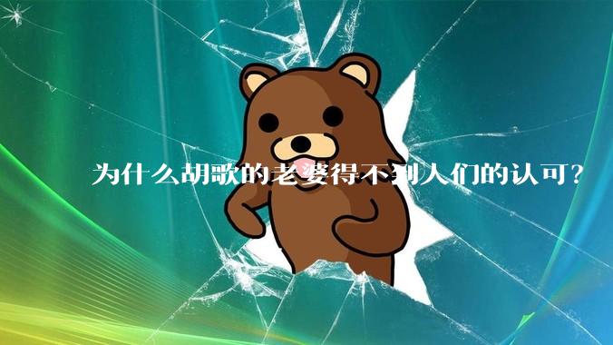 为什么胡歌的老婆得不到人们的认可？